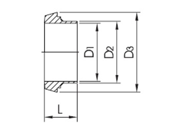 Cone nozzle DIN 11851 long