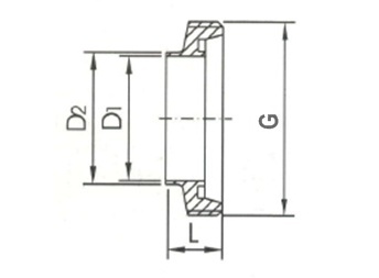 Threaded socket DIN 11851 short