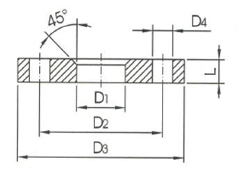 Bride libre en aluminium DIN 2642 PN10