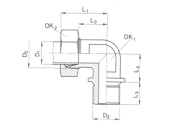 Male stud elbows B-WE-R